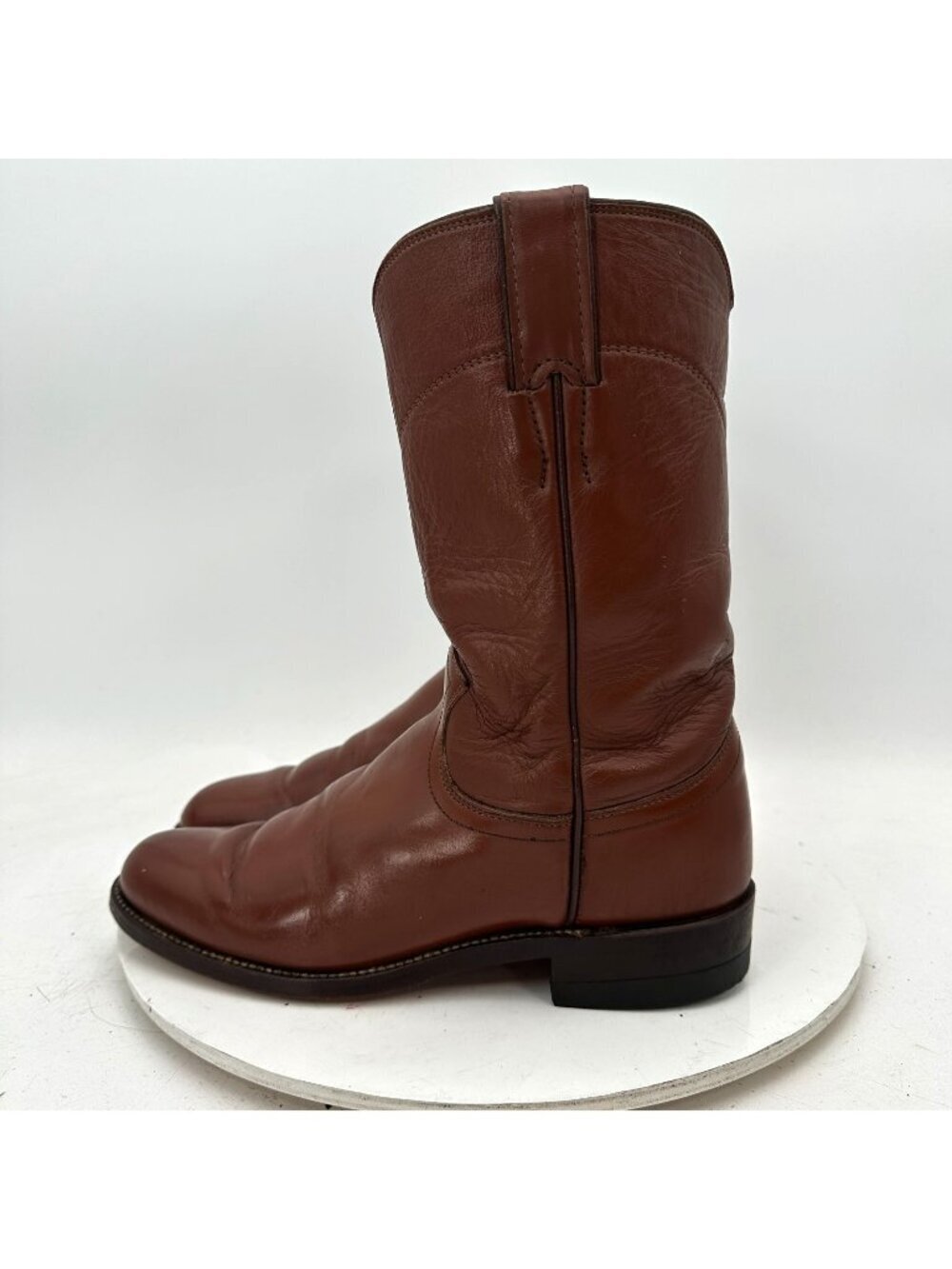 Justin L3802 Women Size 6B Brown Leather Roper Western Cowboy Classic Boot